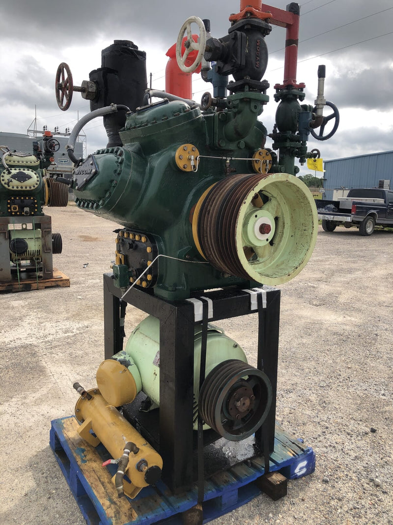 Mycom N62B 8-Cylinder Reciprocating Compressor Package (100 HP 230/460 V, Belt Driven)