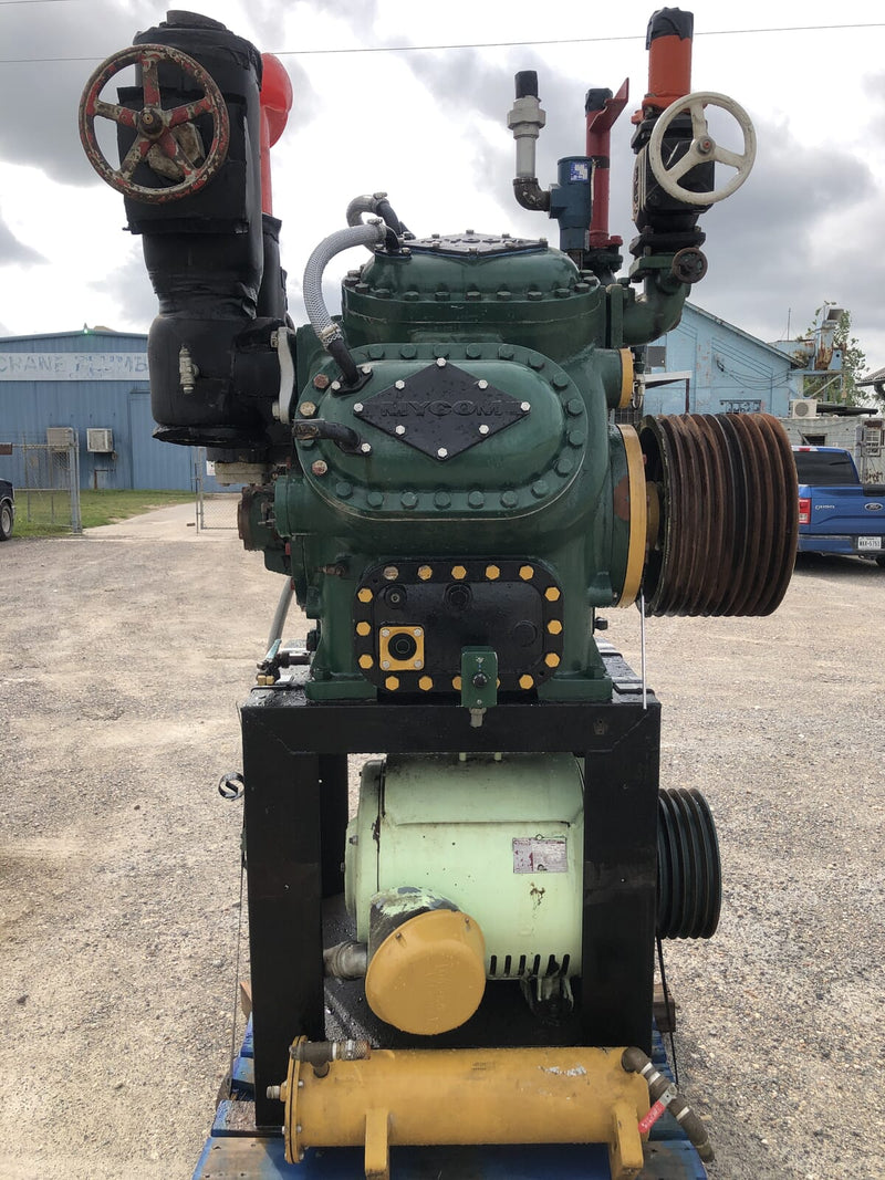 Mycom N62B 8-Cylinder Reciprocating Compressor Package (100 HP 230/460 V, Belt Driven)