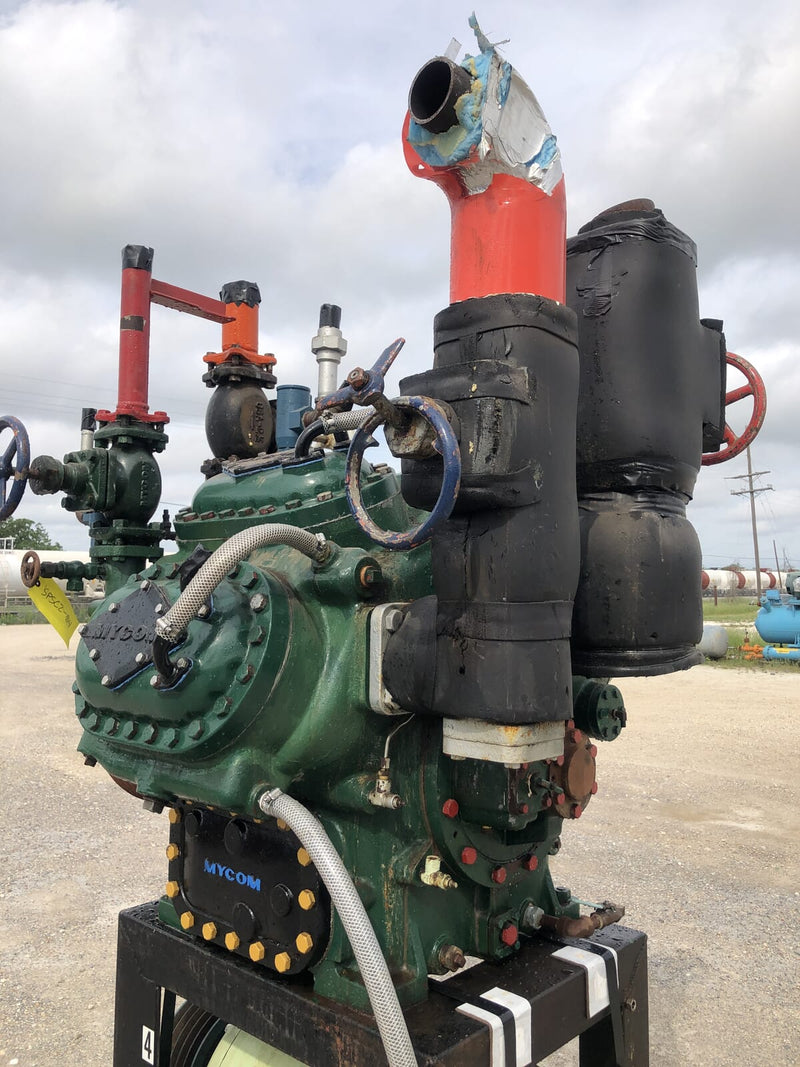 Mycom N62B 8-Cylinder Reciprocating Compressor Package (100 HP 230/460 V, Belt Driven)