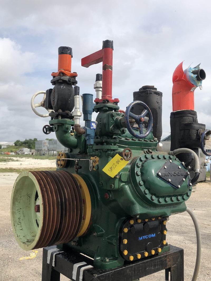 Mycom N62B 8-Cylinder Reciprocating Compressor Package (100 HP 230/460 V, Belt Driven)