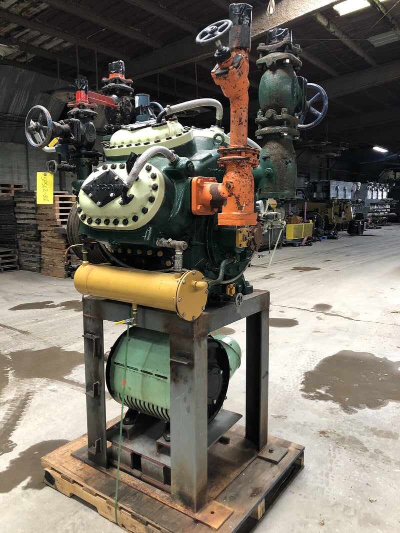 Mycom N62B 8-Cylinder Reciprocating Compressor Package (100 HP 230/460 V, Belt Driven)