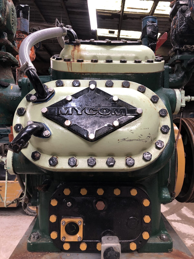 Mycom N62B 8-Cylinder Reciprocating Compressor Package (100 HP 230/460 V, Belt Driven)
