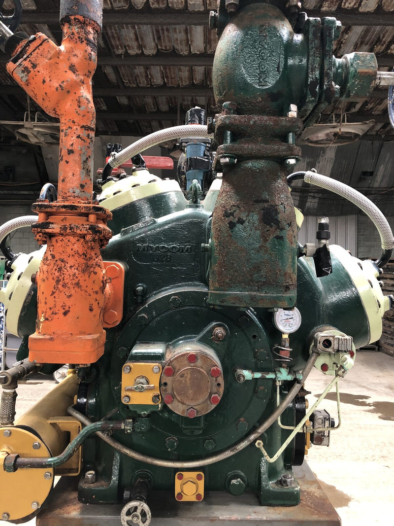 Mycom N62B 8-Cylinder Reciprocating Compressor Package (100 HP 230/460 V, Belt Driven)
