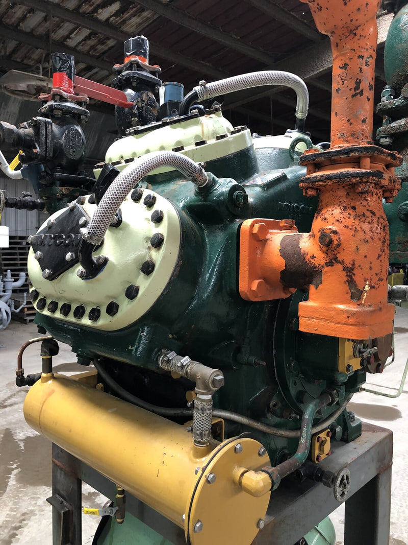 Mycom N62B 8-Cylinder Reciprocating Compressor Package (100 HP 230/460 V, Belt Driven)