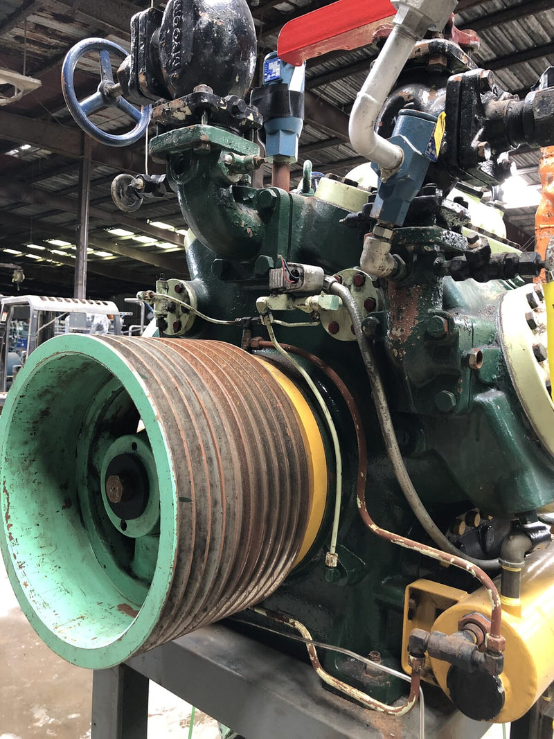Mycom N62B 8-Cylinder Reciprocating Compressor Package (100 HP 230/460 V, Belt Driven)