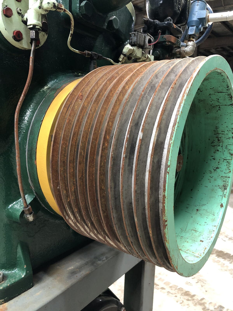 Mycom N62B 8-Cylinder Reciprocating Compressor Package (100 HP 230/460 V, Belt Driven)