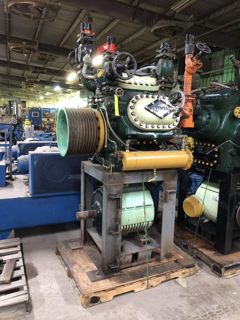 Mycom N62B 8-Cylinder Reciprocating Compressor Package (100 HP 230/460 V, Belt Driven)