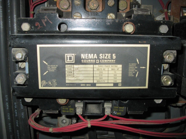 Square D Company WYE Delta Motor Starter – 200 HP Square D 