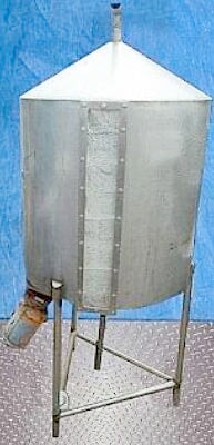 Stainless Steel Cone Bottom and Closed Top Mix Tank- 100 Gallon Genemco 