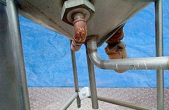 Stainless Steel Cone Bottom and Closed Top Mix Tank- 100 Gallon Genemco 