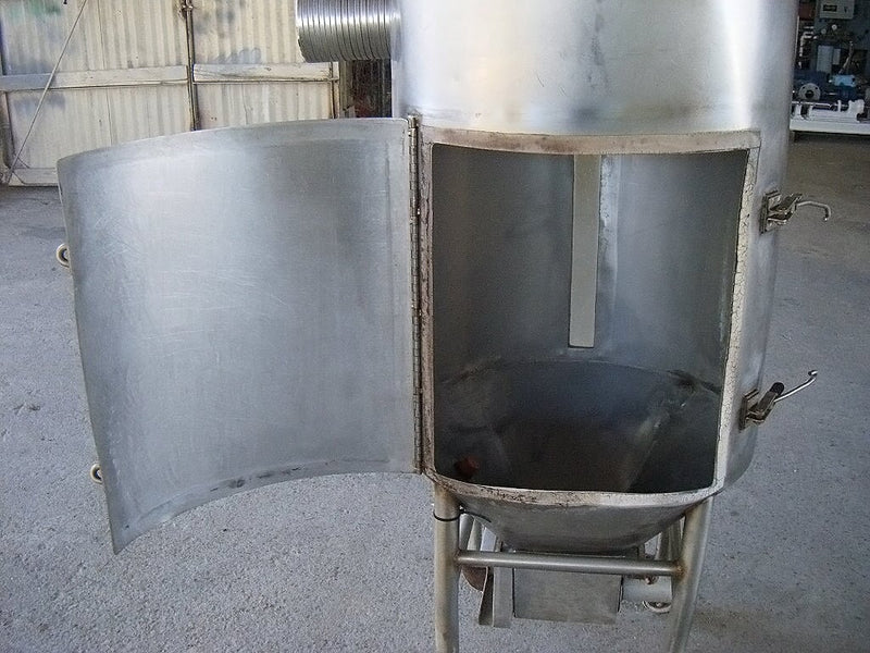 Stainless Steel Cyclone Tank with Airlock - 60 Gallons Genemco 