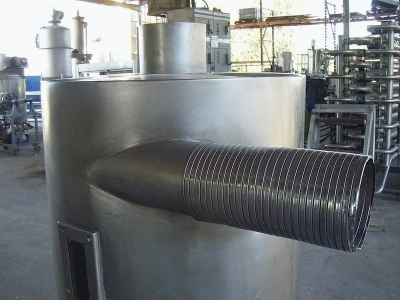 Stainless Steel Cyclone Tank with Airlock - 60 Gallons Genemco 