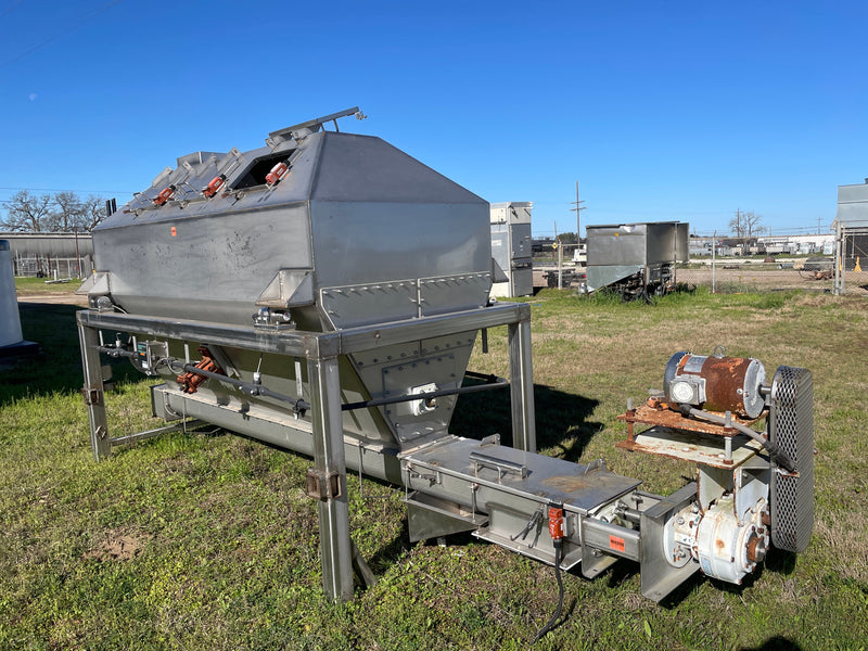 Stainless Steel Ice Storage Holding Bin & Conveyor, Screw Auger Custom 