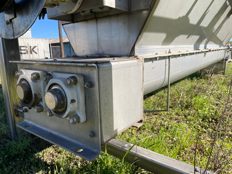 Stainless Steel Ice Storage Holding Bin & Conveyor, Screw Auger Custom 
