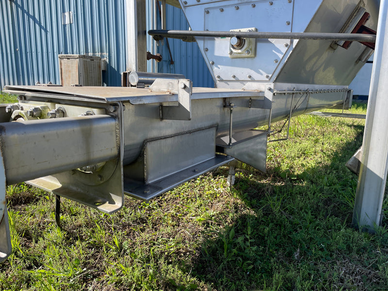 Stainless Steel Ice Storage Holding Bin & Conveyor, Screw Auger Custom 
