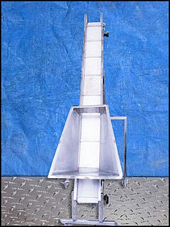 Stainless Steel Incline Conveyor with Hopper Not Specified 