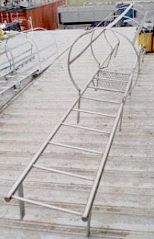 Stainless Steel Ladder with Safety Cage Not Specified 
