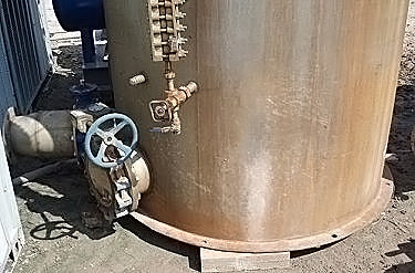 Stainless Steel Single Shell Vertical CIP Tank- 1500 Gallon Genemco 