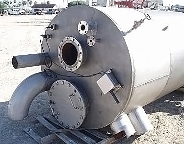 Stainless Steel Single Shell Vertical CIP Tank- 1500 Gallon Genemco 