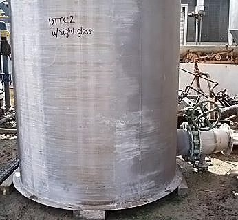 Stainless Steel Single Shell Vertical CIP Tank- 1500 Gallon Genemco 