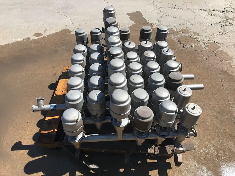 Stainless Steel Tri-Flo Pneumatic Valve Cluster Tri Clover 