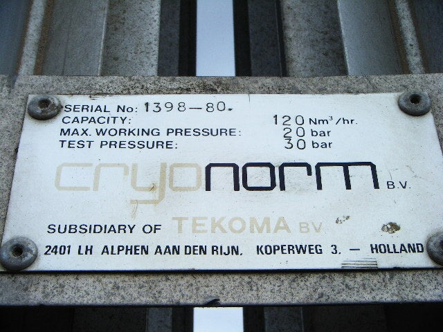 Tekoma Cryonorm Cryogenic Vaporizer Tekoma Cryonorm 