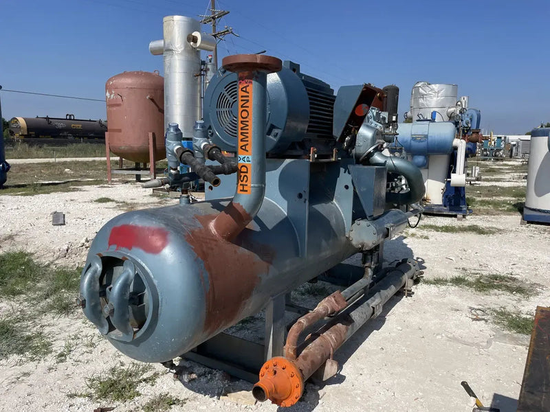 Paquete de compresor de tornillo rotativo York SAB 83 (Sabroe SAB 83, 300 HP 460 V, FALTA MICRO PANEL)