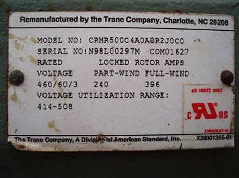 Trane 6-Cylinder Reciprocating Compressor Trane 