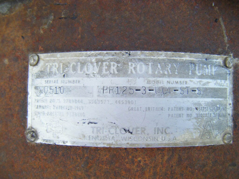 Tri-Clover Positive Displacement Pump Tri Clover 