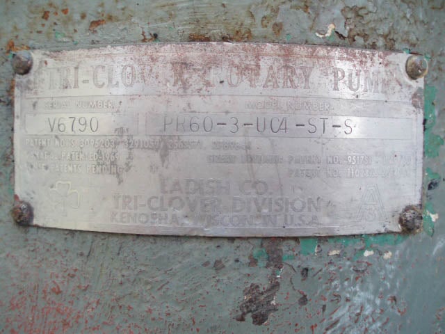 Tri-Clover Rotary Pump Gear Box Tri Clover 