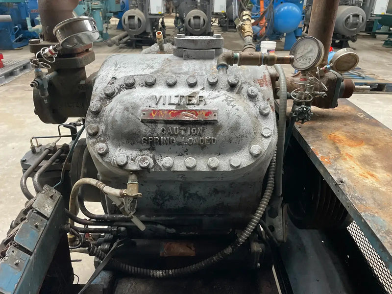 Vilter 454XL Reciprocating Compressor (50 HP, 230/460 V, Belt Driven)