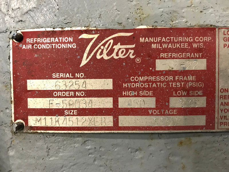 Vilter 450-XL 12-Cylinder Reciprocating Compressor - 150 HP Vilter 