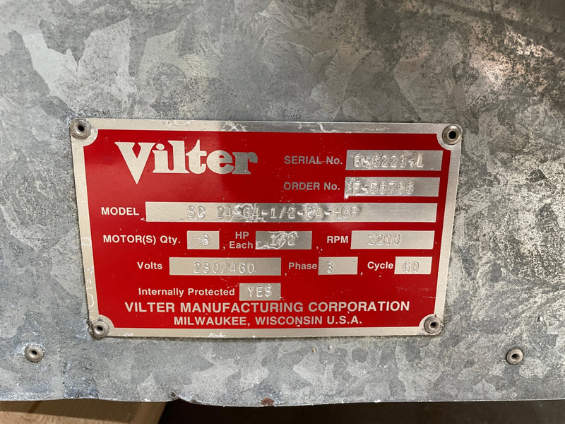 Vilter SC 24-64-1/2-RA-HGC Ammonia Evaporator Coil - 11 TR 3 Fans (Low Temperature) Vilter 