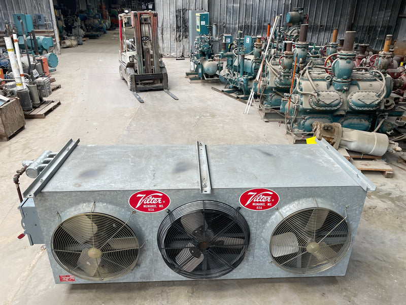 Vilter SC 24-64-1/2-RA-HGC Ammonia Evaporator Coil- 11TR 3 Fans (Low Temperature) Vilter 