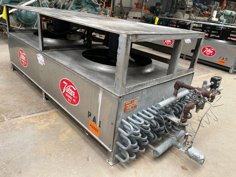 Vilter UF 21-64-1-2-XA-HGC Ammonia Evaporator Coil - 9 TR, 2 Fans (Low Temperature) Vilter 