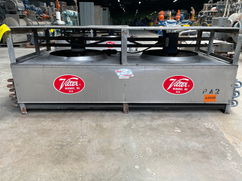 Vilter UF 21-64-1-2-XA-HGC Ammonia Evaporator Coil - 9 TR, 2 Fans (Low Temperature) Vilter 
