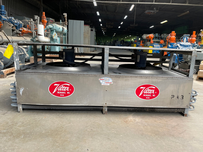 Vilter UF 21-64-1-2-XA-HGC Ammonia Evaporator Coil - 9 TR, 2 Fans (Low Temperature) Vilter 