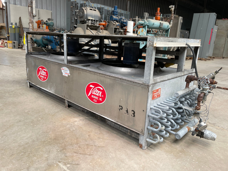 Vilter UF 21-64-1-2-XA-HGC Ammonia Evaporator Coil - 9 TR, 2 Fans (Low Temperature) Vilter 