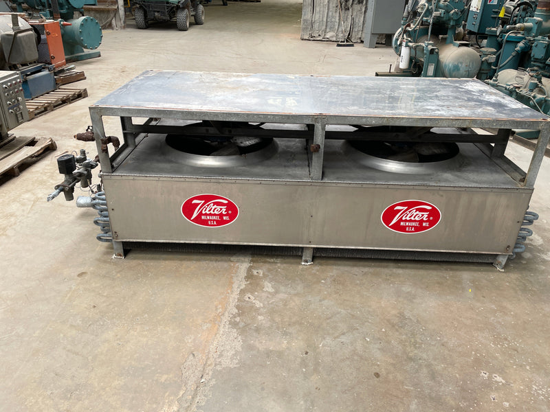 Vilter UF 21-64-1-2-XA-HGC Ammonia Evaporator Coil - 9 TR, 2 Fans (Low Temperature) Vilter 