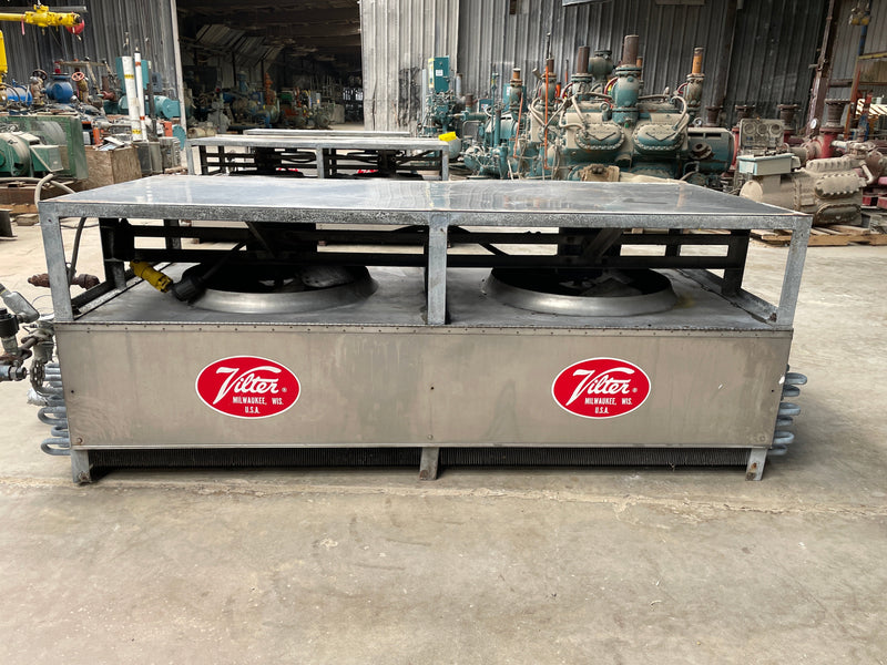 Vilter UF 21-64-1-2-XA-HGC Ammonia Evaporator Coil - 9 TR, 2 Fans (Low Temperature) Vilter 