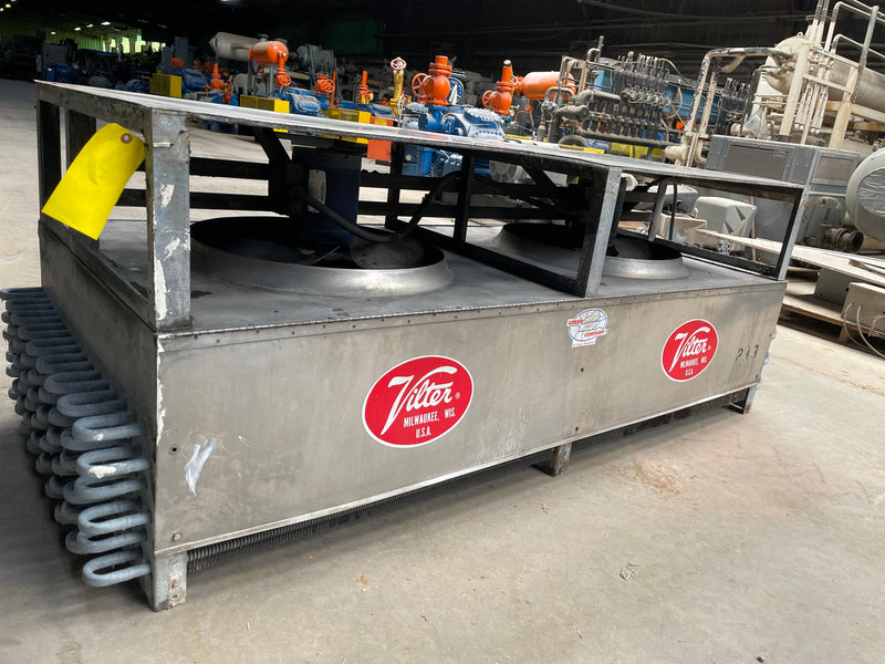 Vilter UF 21-64-1-2-XA-HGC Ammonia Evaporator Coil - 9 TR, 2 Fans (Low Temperature) Vilter 