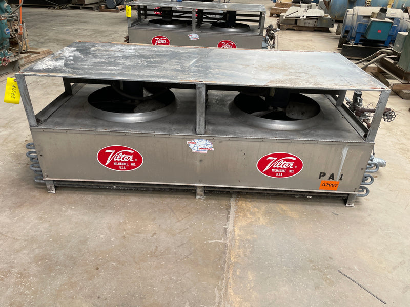 Vilter UF 21-64-1-2-XA-HGC Ammonia Evaporator Coil - 9 TR, 2 Fans (Low Temperature) Vilter 