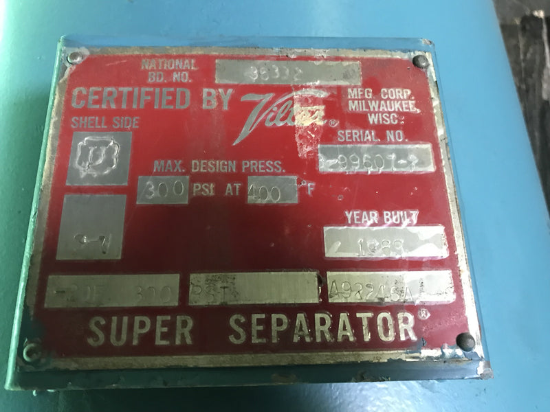 Vilter Vertical Oil Separator for 450 Series Compressor Vilter 
