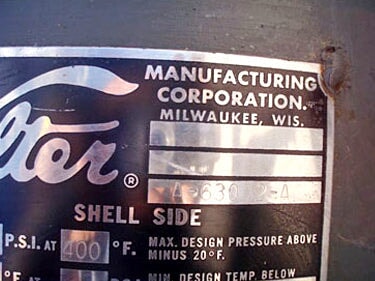 Vilter Vertical Oil Separator Tank- 23 Gallon Vilter 