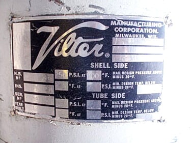 Vilter Vertical Oil Separator Tank - 25 Gallon Vilter 