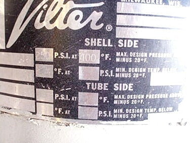 Vilter Vertical Oil Separator Tank - 25 Gallon Vilter 