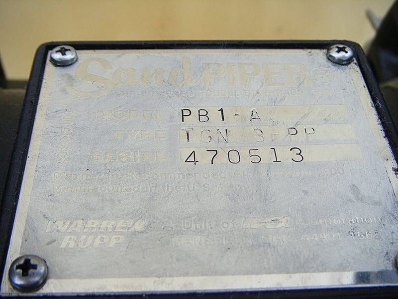 Warren Rupp Sandpiper® Double Diaphragm Pump Warren Rupp 