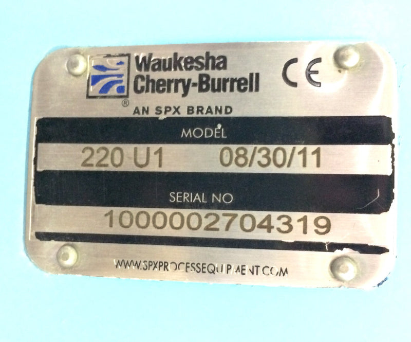 Waukesha 220 Positive Displacement Pump Waukesha 