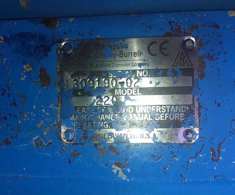 Waukesha 220 Positive Displacement Pump Waukesha 