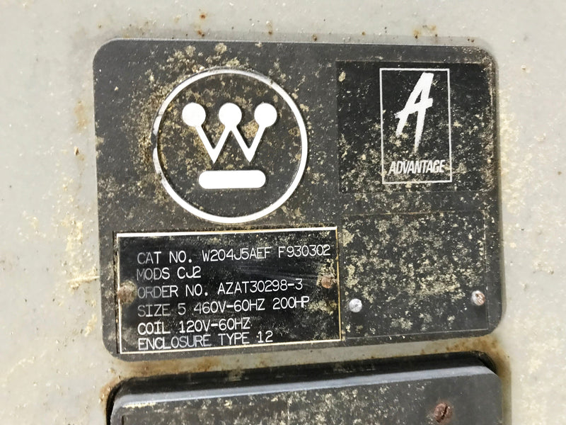 Westinghouse 460V Motor Starter - 200 HP Westinghouse 